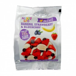 Chrupiące owoce do kieszeni Mixit: banan, truskawka,...