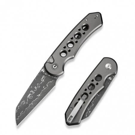 Nóż składany Civivi Pragma Prime Gray Aluminium, Damascus (C24067-DS1)