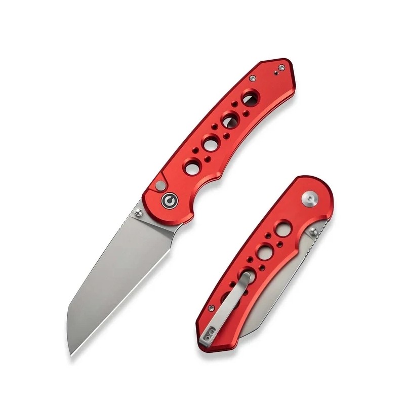 Nóż składany Civivi Pragma Prime Red Aluminium, Stonewashed 14C28N (C24067-2)