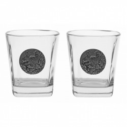 Szklanki do whisky Golden Fox Geo zdobione odlewanym...