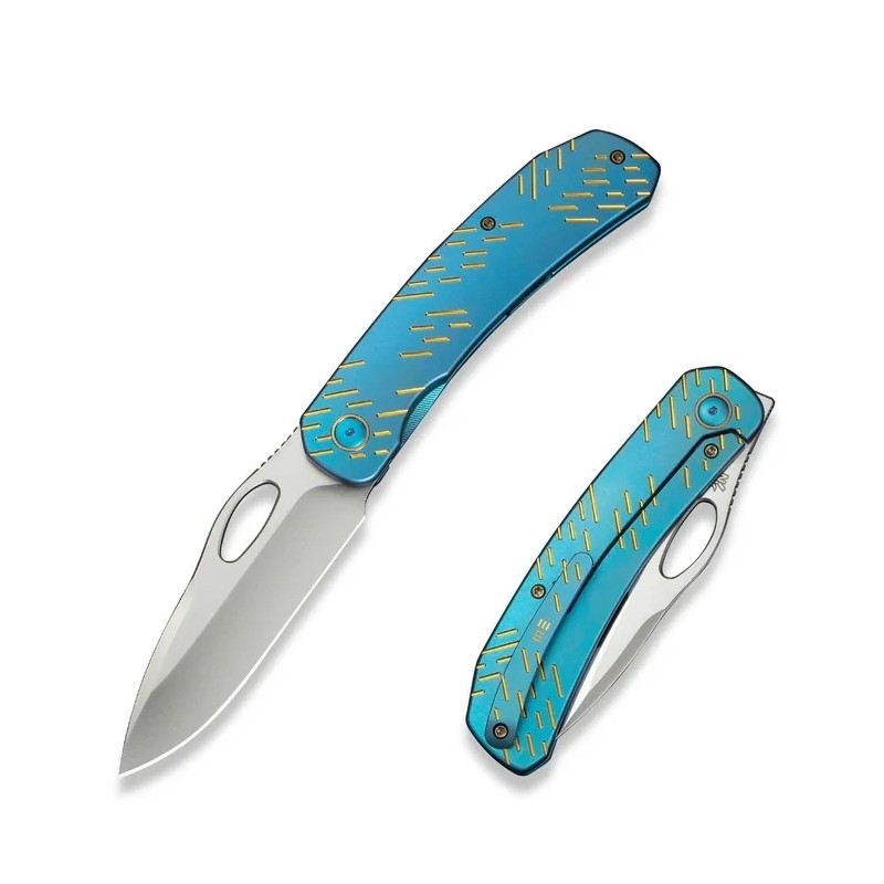 Nóż składany WeKnife Inmate Blue Titanium, Satin CPM 20CV by Jerad Neeve (WE23096B-3)