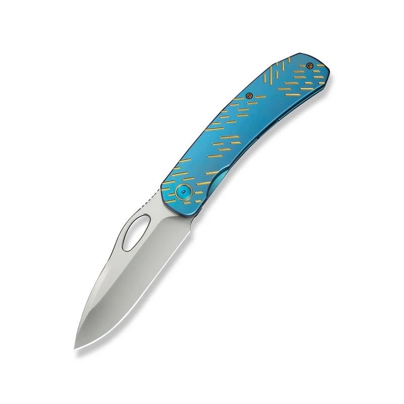 Nóż składany WeKnife Inmate Blue Titanium, Satin CPM 20CV by Jerad Neeve (WE23096B-3)
