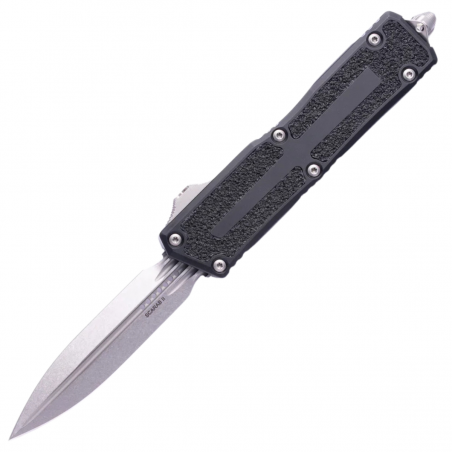 Nóż automatyczny OTF Microtech Scarab II D/E Gen III Black Aluminium/3M, Stonewashed M390MK by Tony Marfione (1280-10) Nóż automatyczny OTF Microtech Scarab II D/E Gen III Black Aluminium/3M, Stonewashed M390MK by Tony Marfione (1280-10)