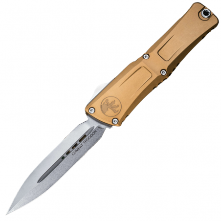 Nóż automatyczny OTF Microtech Combat Troodon D/E Gen III Tan Aluminium, Stonewashed M390MK by Tony Marfione (1142-10TA) Nóż automatyczny OTF Microtech Combat Troodon D/E Gen III Tan Aluminium, Stonewashed M390MK by Tony Marfione (1142-10TA)