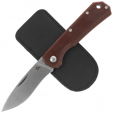 Nóż składany BlackFox Ciol Brown Canvas Micarta, Stonewashed 440C by Denis Simonutti (BF-748 MIB)