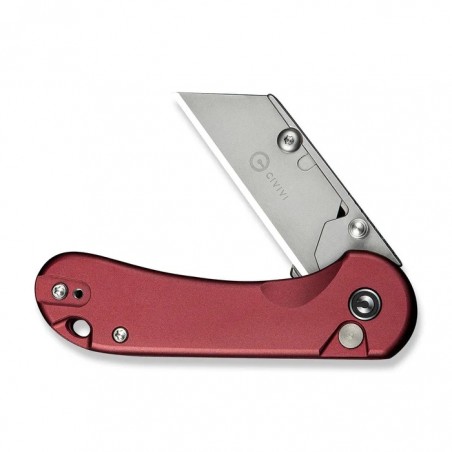 Nóż składany Civivi Elementum Utility Burgundy Aluminium, Stonewashed 6Cr13 (C23039B-5)