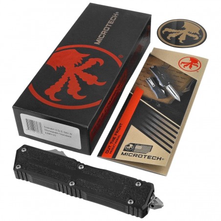 Nóż automatyczny OTF Microtech Scarab II D/E Gen III Black Aluminium/3M, Stonewashed M390MK by Tony Marfione (1280-10) Nóż automatyczny OTF Microtech Scarab II D/E Gen III Black Aluminium/3M, Stonewashed M390MK by Tony Marfione (1280-10)