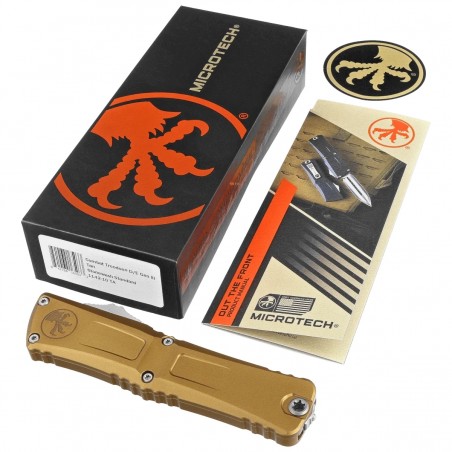 Nóż automatyczny OTF Microtech Combat Troodon D/E Gen III Tan Aluminium, Stonewashed M390MK by Tony Marfione (1142-10TA) Nóż automatyczny OTF Microtech Combat Troodon D/E Gen III Tan Aluminium, Stonewashed M390MK by Tony Marfione (1142-10TA)