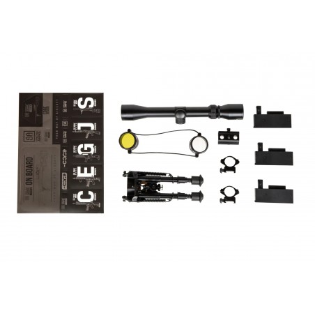 Replika karabinu wyborowego SA-S02 CORE™ High Velocity z lunetą i dwójnogiem - Czarna Replika karabinu wyborowego SA-S02 CORE™ High Velocity z lunetą i dwójnogiem - Czarna