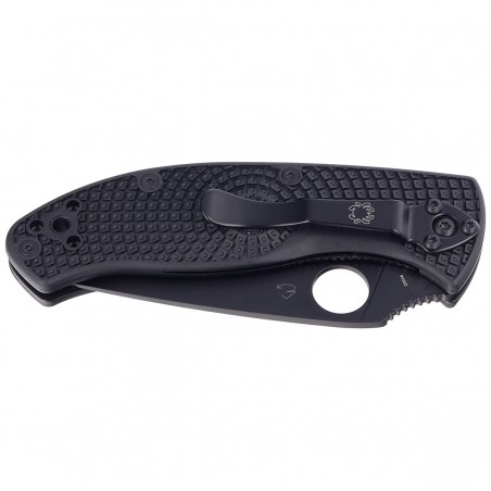 Nóż składany Spyderco Tenacious Lightweight Black FRN, Black Combo 8Cr13MoV by Eric Glesser (C122PSBBK)