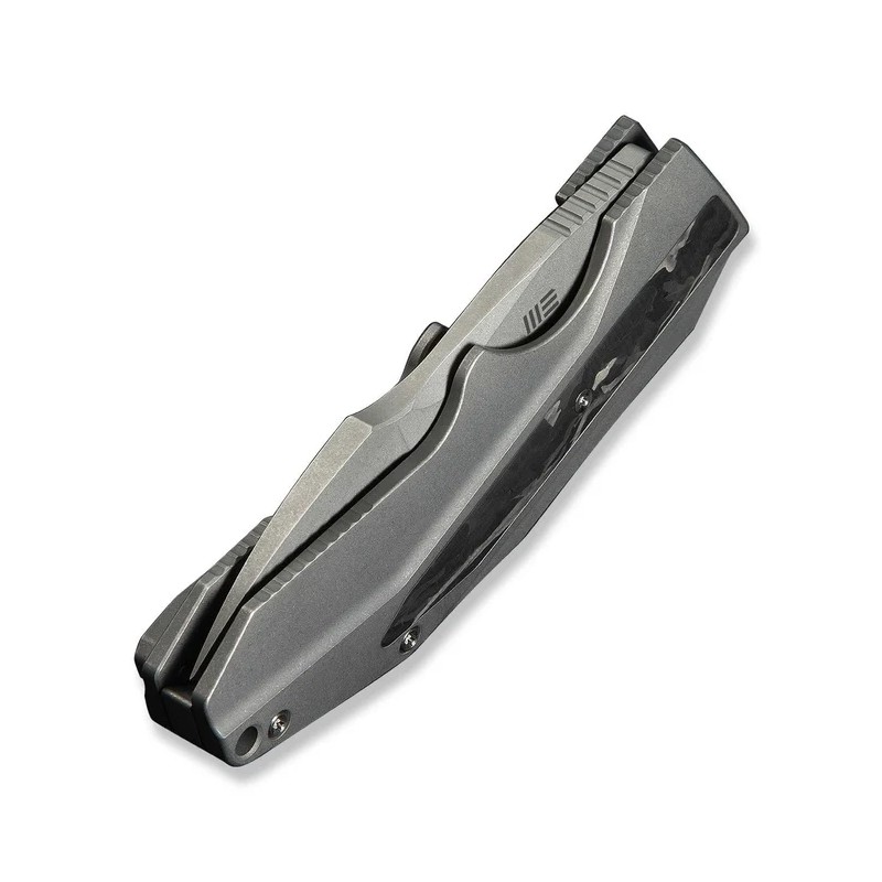 Nóż składany WeKnife Coral SLT Gray Titanium/Marble Carbon Fiber, Gray Stonewashed 20CV by Gustavo T. Cecchini (WE24044-2)