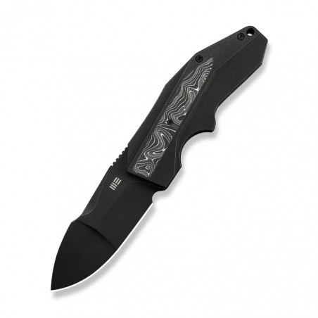 Nóż składany WeKnife Coral Black Titanium/Aluminium Foil Carbon Fiber, Black Stonewashed CPM 20CV by Gustavo T. Cecchini (WE2404 Nóż składany WeKnife Coral Black Titanium/Aluminium Foil Carbon Fiber, Black Stonewashed CPM 20CV by Gustavo T. Cecchini (WE2404