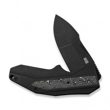 Nóż składany WeKnife Coral Black Titanium/Aluminium Foil Carbon Fiber, Black Stonewashed CPM 20CV by Gustavo T. Cecchini (WE2404 Nóż składany WeKnife Coral Black Titanium/Aluminium Foil Carbon Fiber, Black Stonewashed CPM 20CV by Gustavo T. Cecchini (WE2404