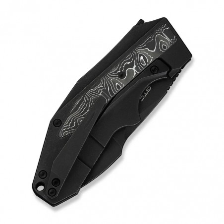 Nóż składany WeKnife Coral Black Titanium/Aluminium Foil Carbon Fiber, Black Stonewashed CPM 20CV by Gustavo T. Cecchini (WE2404 Nóż składany WeKnife Coral Black Titanium/Aluminium Foil Carbon Fiber, Black Stonewashed CPM 20CV by Gustavo T. Cecchini (WE2404