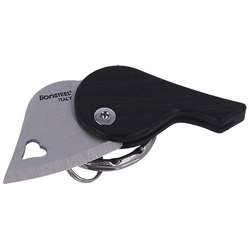 Nóż składany brelok LionSteel lionBeat Ebony Wood (LB EB)