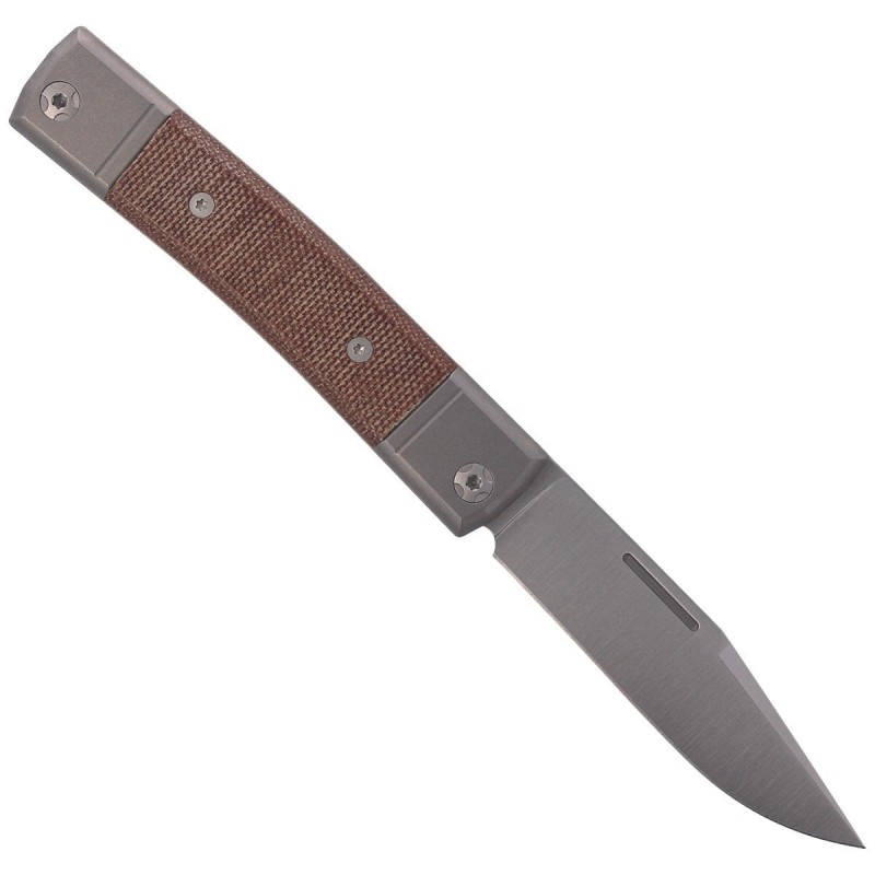 Nóż składany LionSteel bestMAN Natural Micarta, Clip Blade (BM1 CVN)