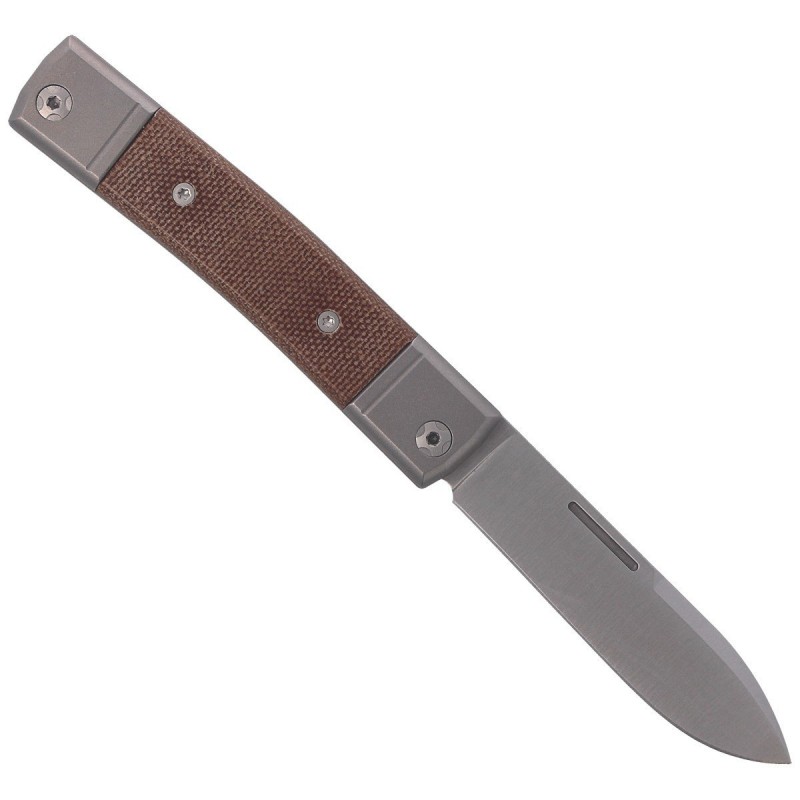 Nóż składany LionSteel bestMAN Natural Micarta, Drop Blade (BM2 CVN)