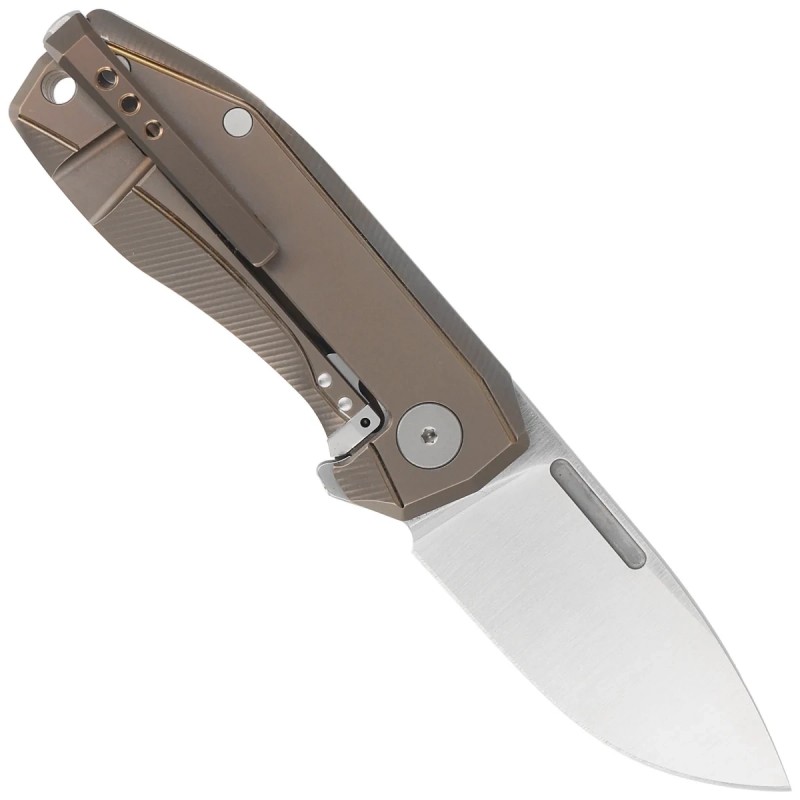 Nóż składany LionSteel Nano Bronze Titanium, Satin MagnaCut (NA01 BR)