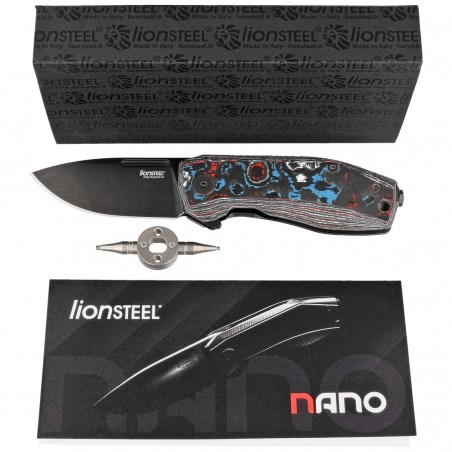 Nóż składany LionSteel Nano Nebula Fat Carbon, Old Black MagnaCut (NA01 NB) Nóż składany LionSteel Nano Nebula Fat Carbon, Old Black MagnaCut (NA01 NB)