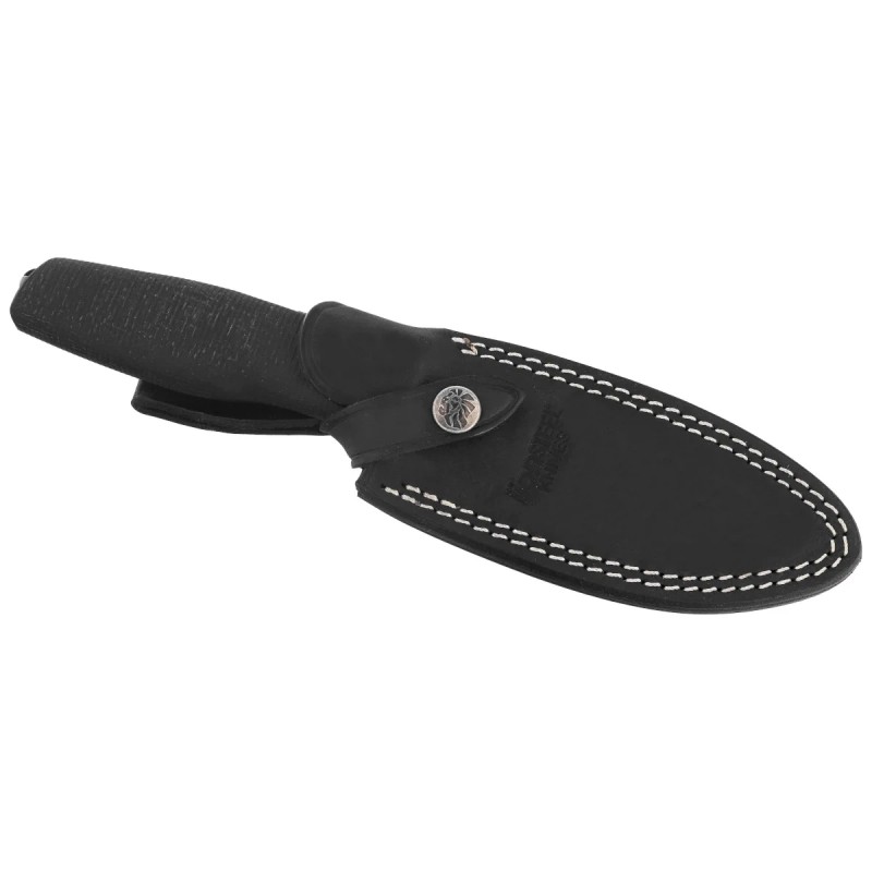 Nóż LionSteel Acha Black Burlap Micarta, Black Stonewashed M390 by Molletta (AH B BLB)