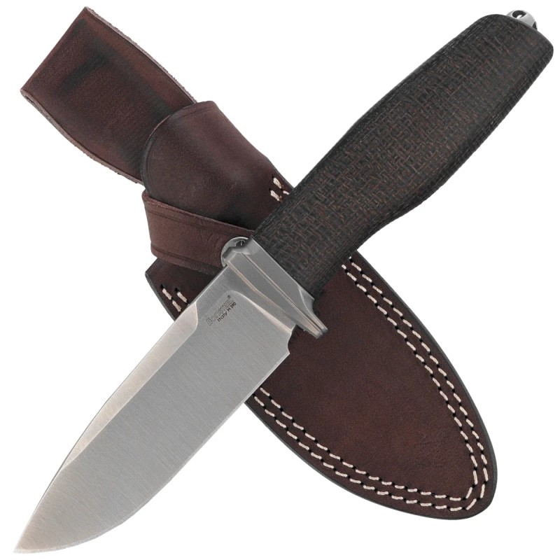 Nóż LionSteel Acha Green Burlap Micarta, Satin M390 by Molletta (AH BLG)