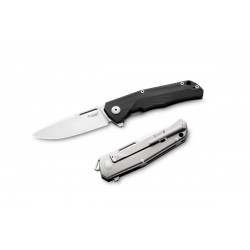 Nóż składany LionSteel Q4ttro Black G10/Titanium, Satin MagnaCut by Molletta (Q4 GBK)