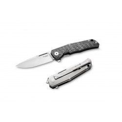 Nóż składany LionSteel Q4ttro Carbon Fiber/Titanium, Satin MagnaCut by Molletta (Q4 CF)