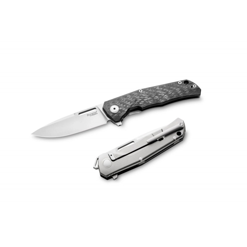 Nóż składany LionSteel Q4ttro Carbon Fiber/Titanium, Satin MagnaCut by Molletta (Q4 CF)