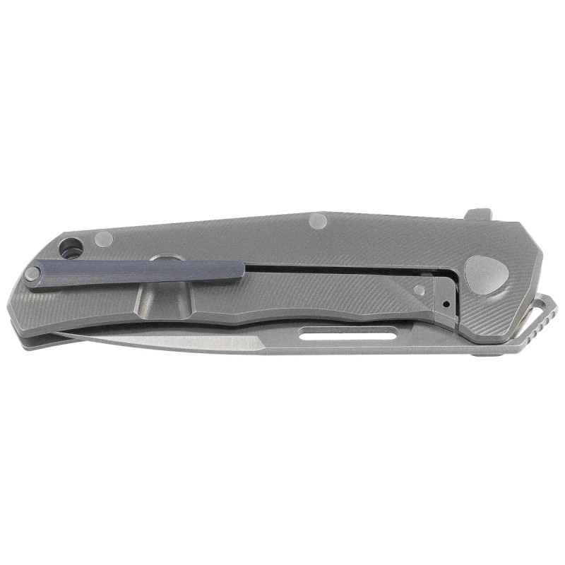 Nóż składany LionSteel Q4ttro Gray Titanium/ Fat Carbon, Satin MagnaCut by Molletta (Q4 GY)
