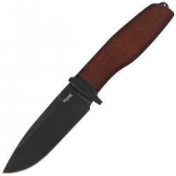 Nóż LionSteel Acha Natural Burlap Micarta, Black Stonewashed M390 by Molletta (AH B BLN)