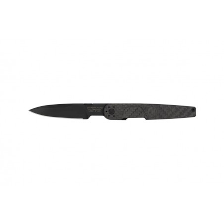 Nóż składany Extrema Ratio LKU01 Tenebra Carbon Fiber, Black DLC M390 by Danilo Rossi (04.1000.0243/M3/DLC-CC-BK)
