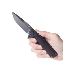 Nóż składany ANV Z100 BB Black GRN, Black DLC Sleipner (ANVZ100-052)