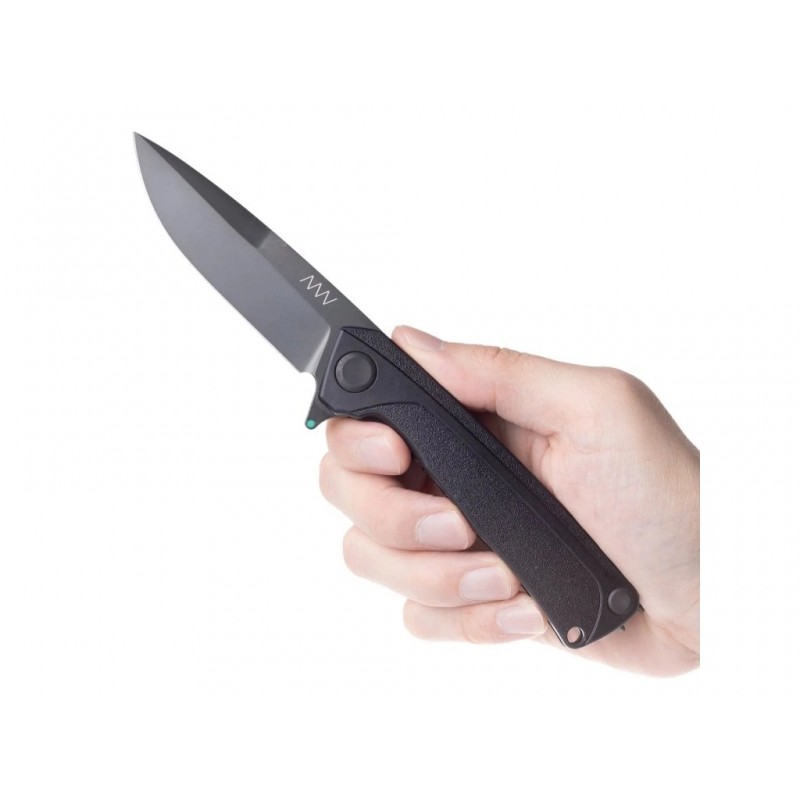 Nóż składany ANV Z100 BB Black GRN, Black DLC Sleipner (ANVZ100-052)