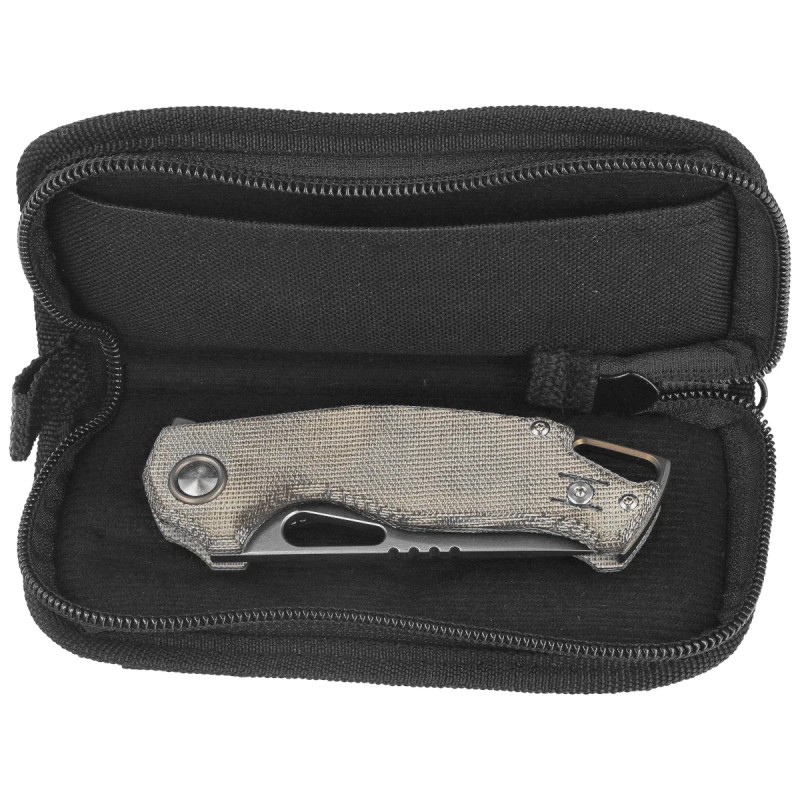 Nóż składany MKM Vincent Green Canvas Micarta, Stonewashed MagnaCut by Jesper Voxnaesi (MK VCM-GC)