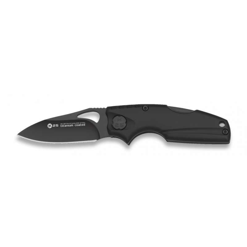Nóż składany K25 Black Aluminium, Titanium 7Cr17Mov (18775)