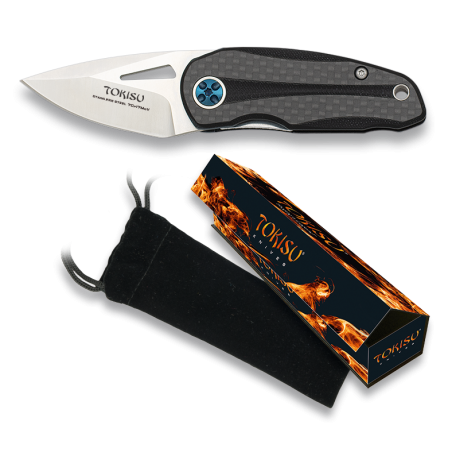 Nóż składany Tokisu Carbon Fiber/Black G10, Satin 7Cr17Mov (18684)