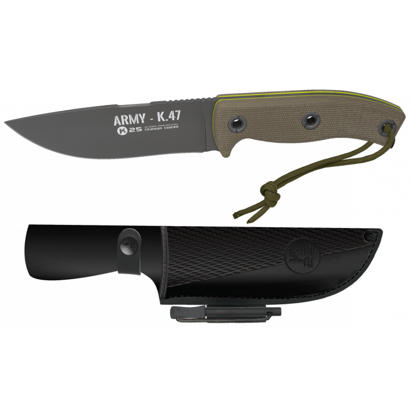 Nóż K25 Army K47 OD Green Micarta, Titanium 7Cr17Mov (32620)