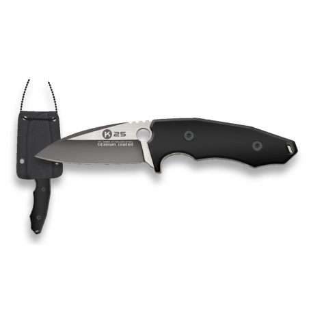 Nóż na szyję K25 Black G10, Titanium/Brushed 7Cr17Mov (32602) Nóż na szyję K25 Black G10, Titanium/Brushed 7Cr17Mov (32602)