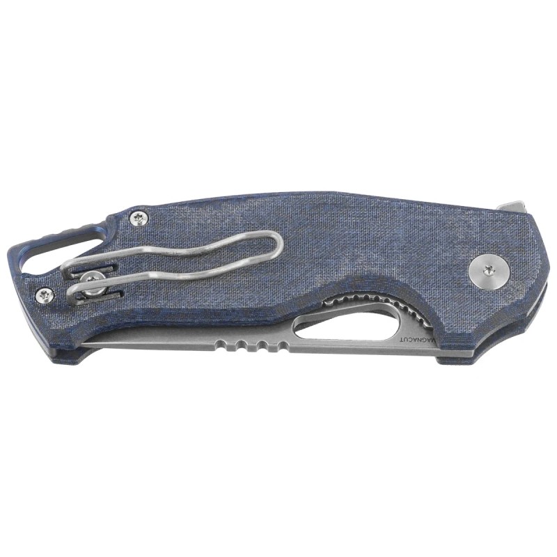 Nóż składany MKM Vincent Denim Canvas Micarta, Stonewashed MagnaCut by Jesper Voxnaesi (MK VCM-DC)