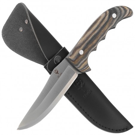Nóż Muela Outdoor-12M Evergreen Pakka Wood, Satin X50CrMoV15