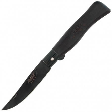 Nóż składany MAM Douro All Black Ebony Wood, Nickel-plated Brass PVD HW, Titanium PVD X50CrMoV15 (2250)