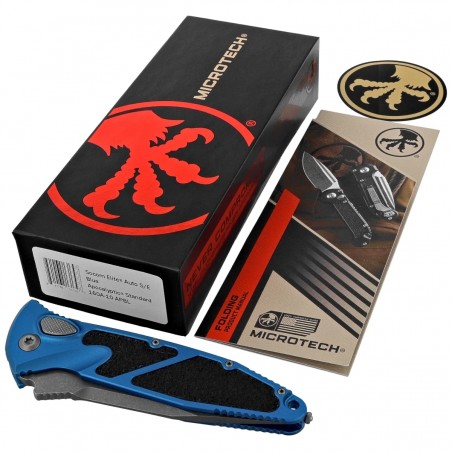 Nóż automatyczny Microtech Socom Elite Auto S/E Blue Aluminium/3M, Apocalyptic M390MK by Tony Marfione (160A-10APBL) Nóż automatyczny Microtech Socom Elite Auto S/E Blue Aluminium/3M, Apocalyptic M390MK by Tony Marfione (160A-10APBL)