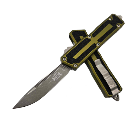 Nóż automatyczny OTF Microtech Scarab II S/E Gen III Olive Drab Aluminium/3M, Apocalyptic M390MK by Tony Marfione (1278-10APOD)