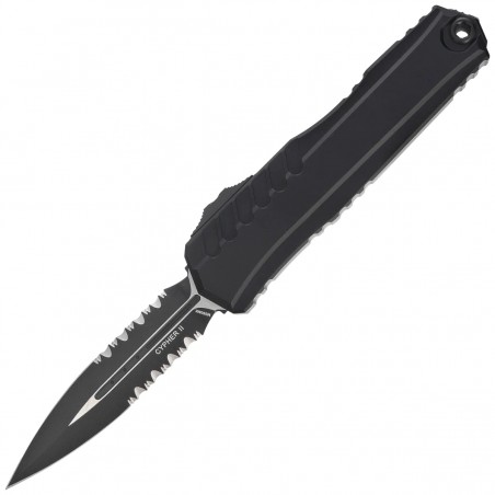 Nóż automatyczny OTF Microtech Cypher II D/E Black Aluminium, Black P/S M390MK by Deryk Munroe and Tony Marfione (1242-2T) Nóż automatyczny OTF Microtech Cypher II D/E Black Aluminium, Black P/S M390MK by Deryk Munroe and Tony Marfione (1242-2T)