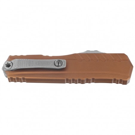 Nóż automatyczny OTF Microtech Cypher II D/E Tan Aluminium, Apocalyptic M390MK by Deryk Munroe and Tony Marfione (1242-10APTA)