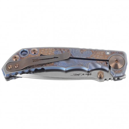 Nóż składany Spartan Blades Harsey Folder Special Edition Angel Blue Titanium, Bronze HW, Satin MagnaCut by William W. Harsey Jr