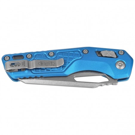 Nóż składany Microtech MSI S/E Frag Blue Aluminium, Stonewashed M390MK by Tony Marfione (210-10FRBL)