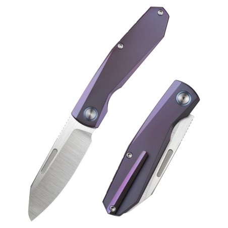 Nóż składany Remette RT-Squirrel Grilled Blue Titanium, Satin M390 (RTDP-C)