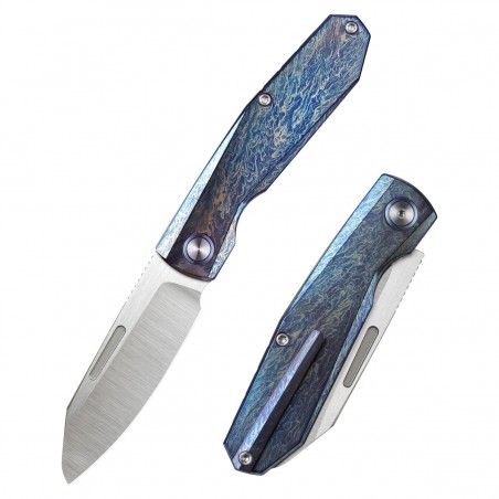 Nóż składany Remette Squirrel Titanium-Fired Titanium, Satin M390 (RTDP-V)