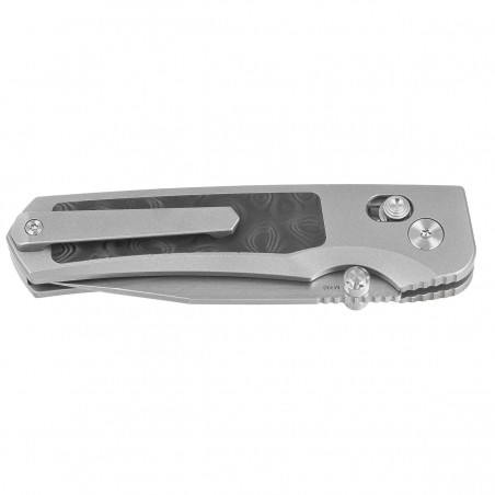 Nóż składany Remette RT-Aurora Gray Titanium/Carbon Fiber, Manual Fine Grinding Satin Surface/Pearlescent Surface M390 (AURA-D) Nóż składany Remette RT-Aurora Gray Titanium/Carbon Fiber, Manual Fine Grinding Satin Surface/Pearlescent Surface M390 (AURA-D)